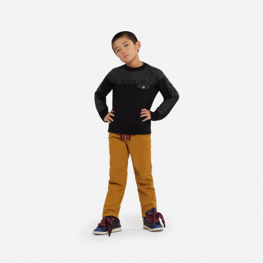 Bi-material jumper with pocket LANVIN for BOY