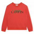Fleece sweatshirt with logo LANVIN for BOY