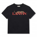 T-shirt stampa logo e felino LANVIN Per RAGAZZO