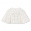 Rhinestone T-shirt with bow LANVIN for GIRL