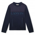 Sweat-shirt bi-matière LANVIN pour GARCON