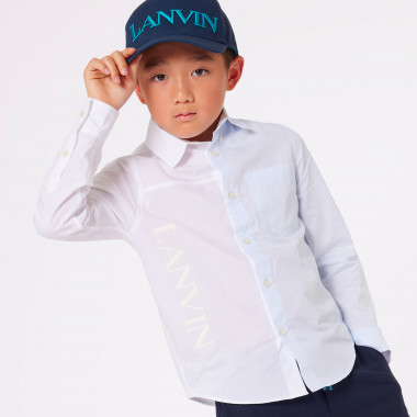 Two-colour poplin shirt LANVIN for BOY