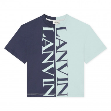 T-shirt bicolore en coton LANVIN pour GARCON