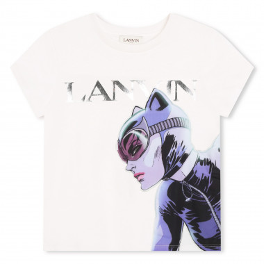 T-shirt met 'Catwoman'-print  Voor