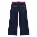 Flared pleated jeans with trim LANVIN for GIRL