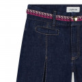 Flared pleated jeans with trim LANVIN for GIRL