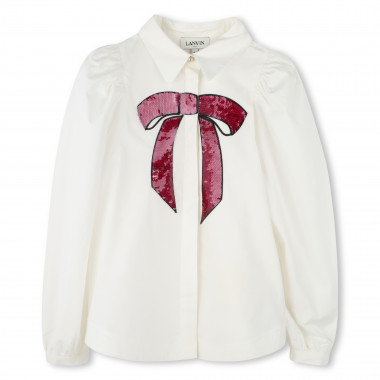 Sequined poplin shirt LANVIN for GIRL