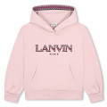 Sweat-shirt brodé à capuche LANVIN pour FILLE