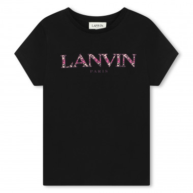 T-shirt with logo illustration LANVIN for GIRL