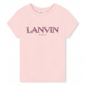 T-shirt with logo illustration LANVIN for GIRL