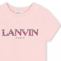 T-shirt with logo illustration LANVIN for GIRL