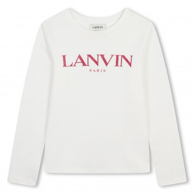 T-shirt with sequin logo LANVIN for GIRL