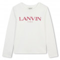 T-shirt con logo glitterato LANVIN Per BAMBINA