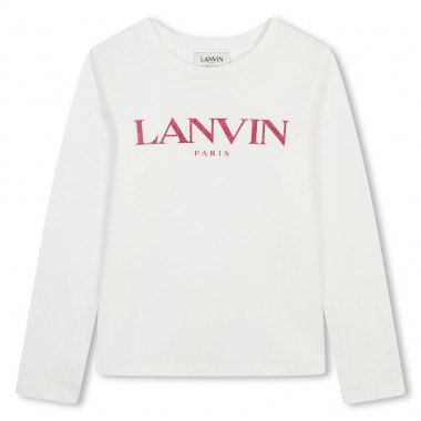 T-Shirt mit Glitzerlogo LANVIN Für MÄDCHEN