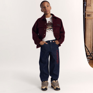 Jeans with embroidered logo LANVIN for BOY