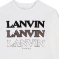 Sweat-shirt à col rond et logo LANVIN pour GARCON