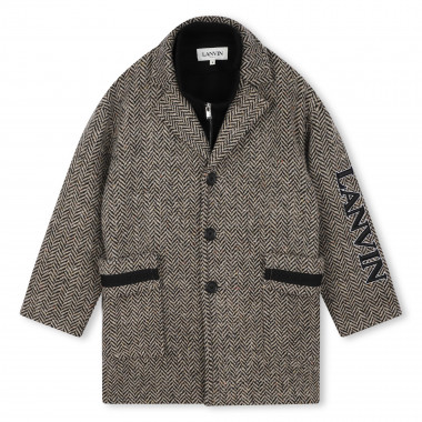 Cappotto midi motivo spigato LANVIN Per RAGAZZO