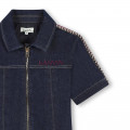 Robe en jean à manches courtes LANVIN pour FILLE