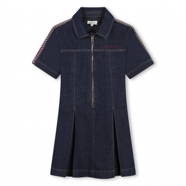 Robe en jean à manches courtes LANVIN pour FILLE