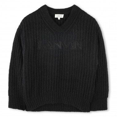 Camisola tricotada decote em V LANVIN para RAPARIGA