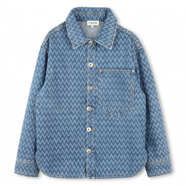 Patterned denim shirt LANVIN for BOY