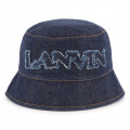 Denim logo bucket hat LANVIN for GIRL