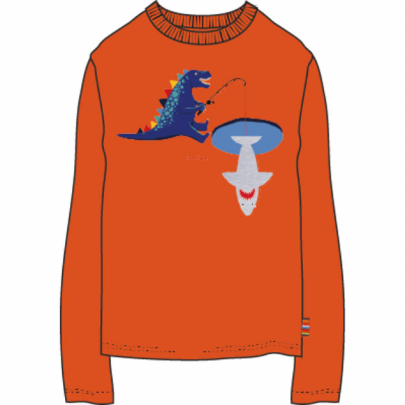 PAUL SMITH JUNIOR Long sleeved T shirt boy orange Kids around