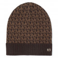 Cotton and wool jacquard hat MICHAEL KORS for GIRL