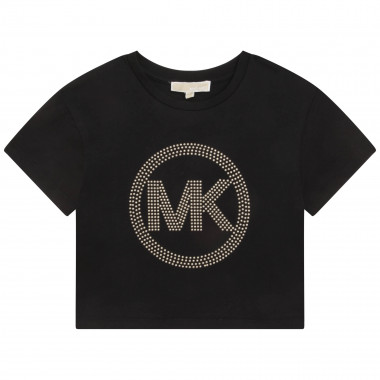 Cotton T-shirt with studs MICHAEL KORS for GIRL
