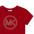 Cotton T-shirt with studs MICHAEL KORS for GIRL
