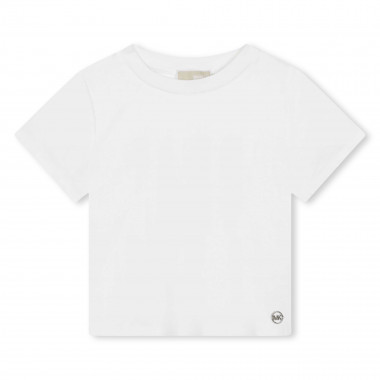 T-shirt bimatière dos plissé MICHAEL KORS pour FILLE