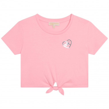 Short-sleeved knotted T-shirt MICHAEL KORS for GIRL