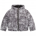 Zebra print puffer jacket MICHAEL KORS for GIRL