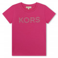 Short-sleeved cotton T-shirt MICHAEL KORS for GIRL