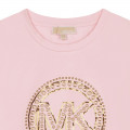 Long-sleeved studded T-shirt MICHAEL KORS for GIRL