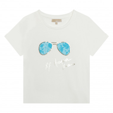 T-shirt manga curta de algodão MICHAEL KORS para RAPARIGA