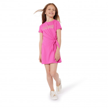 Vestido de manga curta com nó MICHAEL KORS para RAPARIGA
