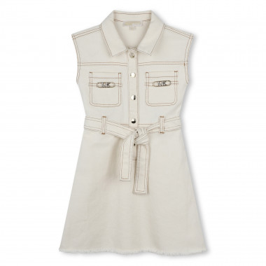 Straight cotton denim dress MICHAEL KORS for GIRL