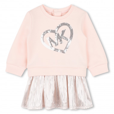 Robe bimatière avec sequins MICHAEL KORS pour FILLE