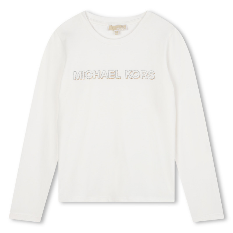 MICHAEL KORS Long sleeved T shirt girl white Kids around