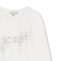 T-shirt manches longues coton MICHAEL KORS pour FILLE