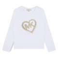 T-shirt manches longues coton MICHAEL KORS pour FILLE