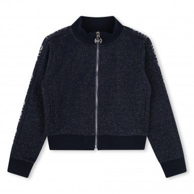 Glittery fleece cardigan MICHAEL KORS for GIRL