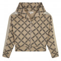 Zip-up hooded cardigan MICHAEL KORS for GIRL