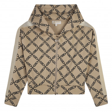 Cardigan à capuche zippé MICHAEL KORS pour FILLE