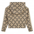 Cardigan à capuche zippé MICHAEL KORS pour FILLE