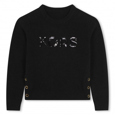 Pull à sequins et oeillets MICHAEL KORS pour FILLE