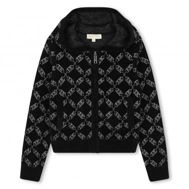 Cardigan zippé à capuche MICHAEL KORS pour FILLE