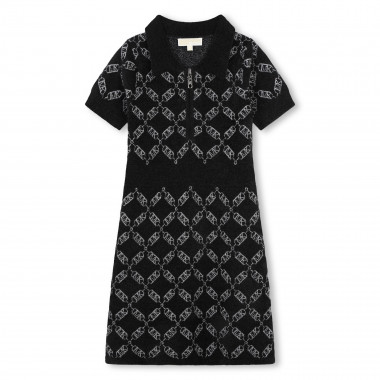 Robe jacquard manches courtes MICHAEL KORS pour FILLE