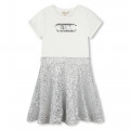 Robe bimatière à sequins MICHAEL KORS pour FILLE